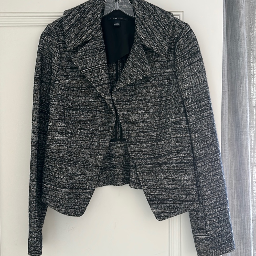 Black and white tweed jacket